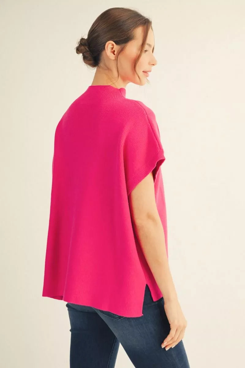elle mock neck sweater