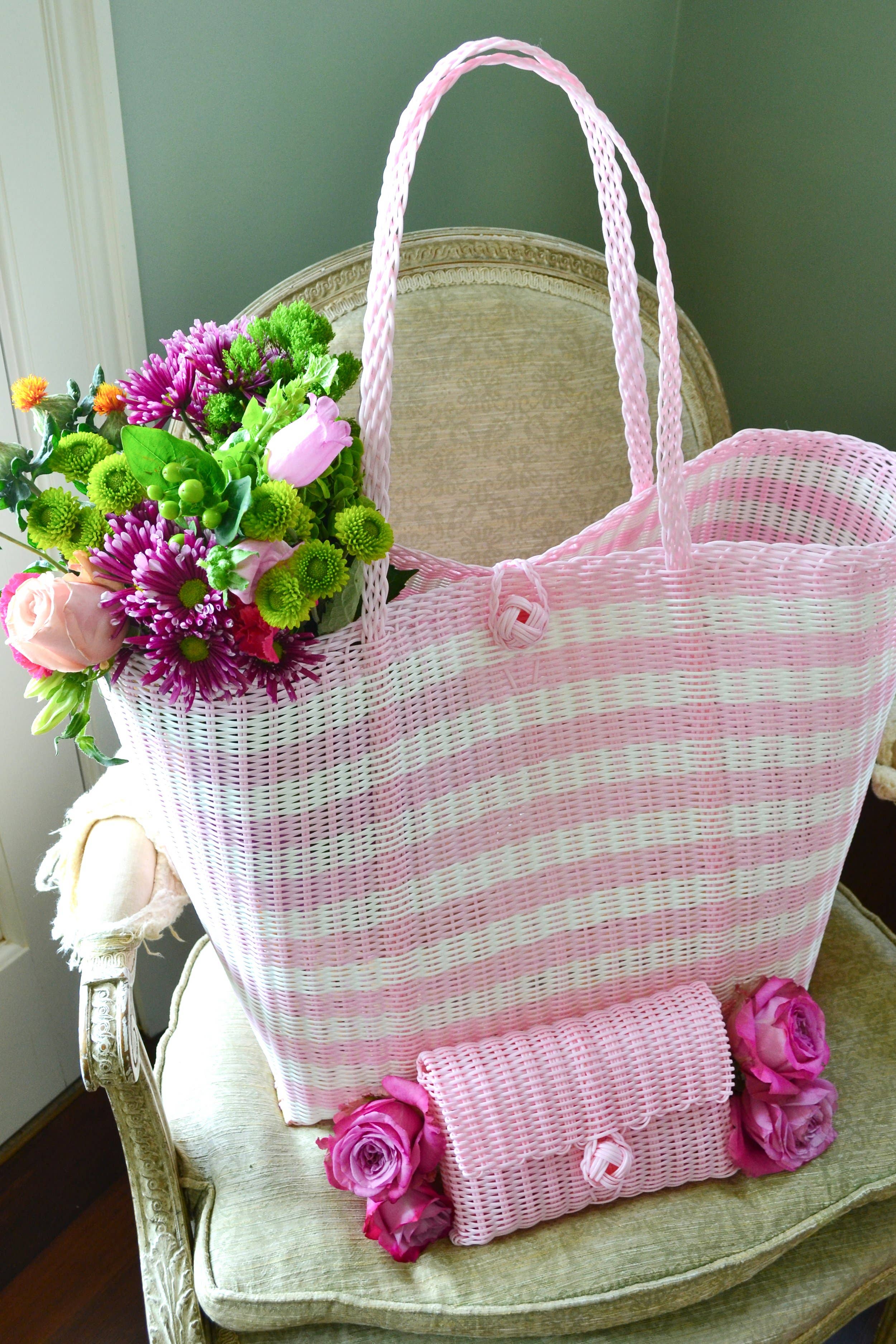 Heavy Load | Lined Paper Stripe in Baby Pink / White