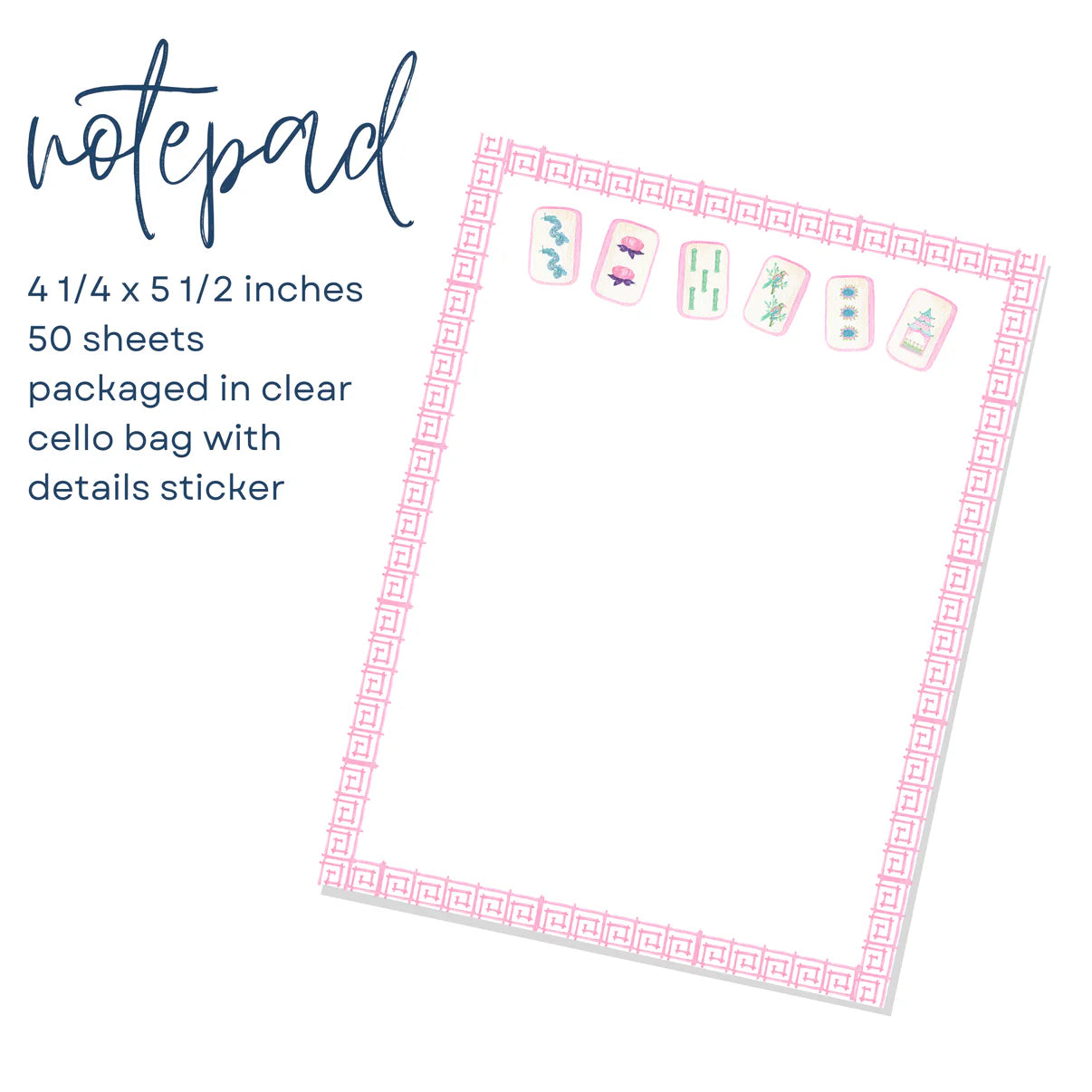 bam let's mahj tile notepad