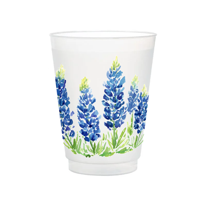 Bluebonnet Fields Frosted Cups | Set of 6
