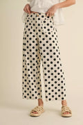 front pocket polka dot pant