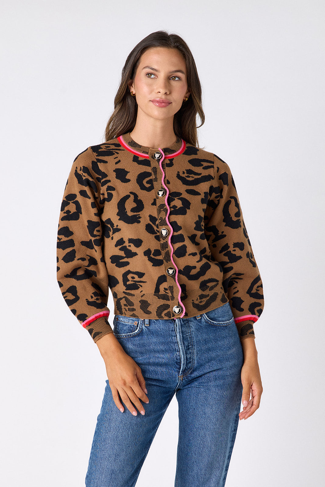 colson cardigan in leopard