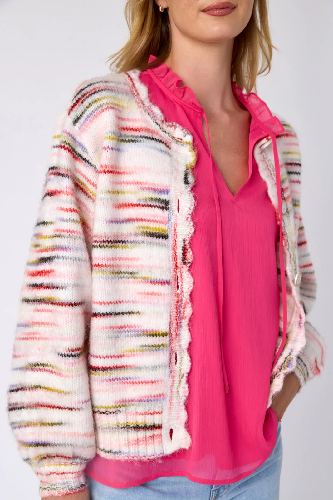 colson cardigan in spring haze