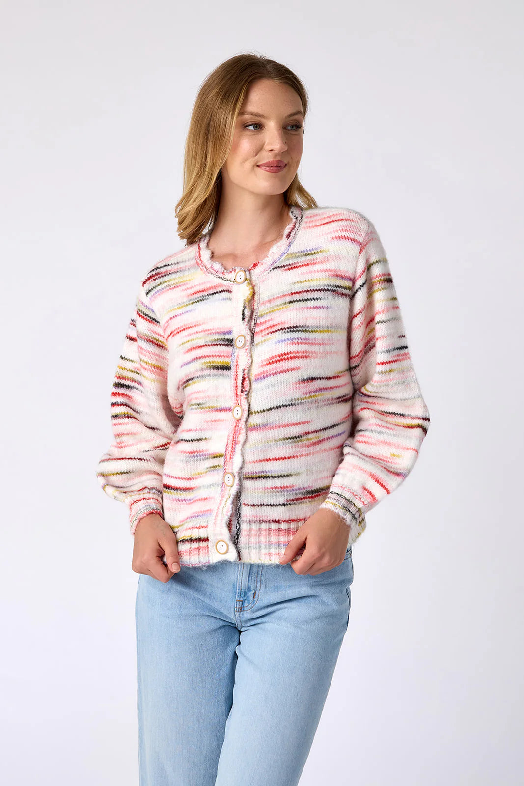 colson cardigan in spring haze