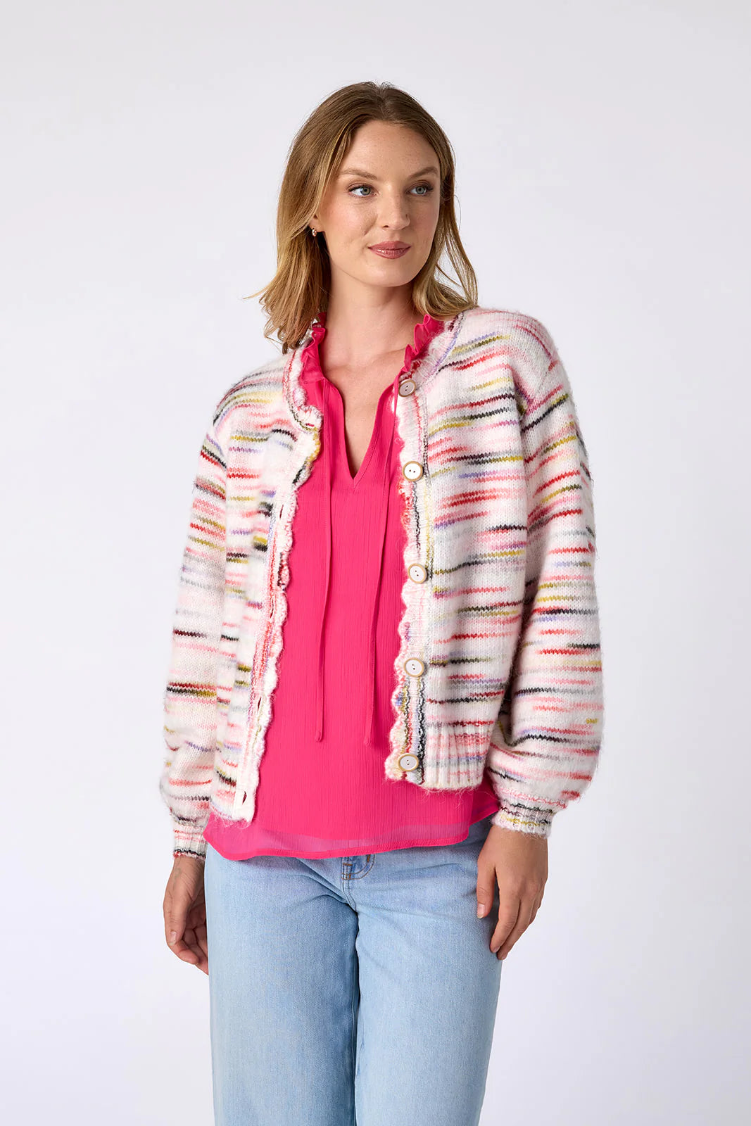 colson cardigan in spring haze