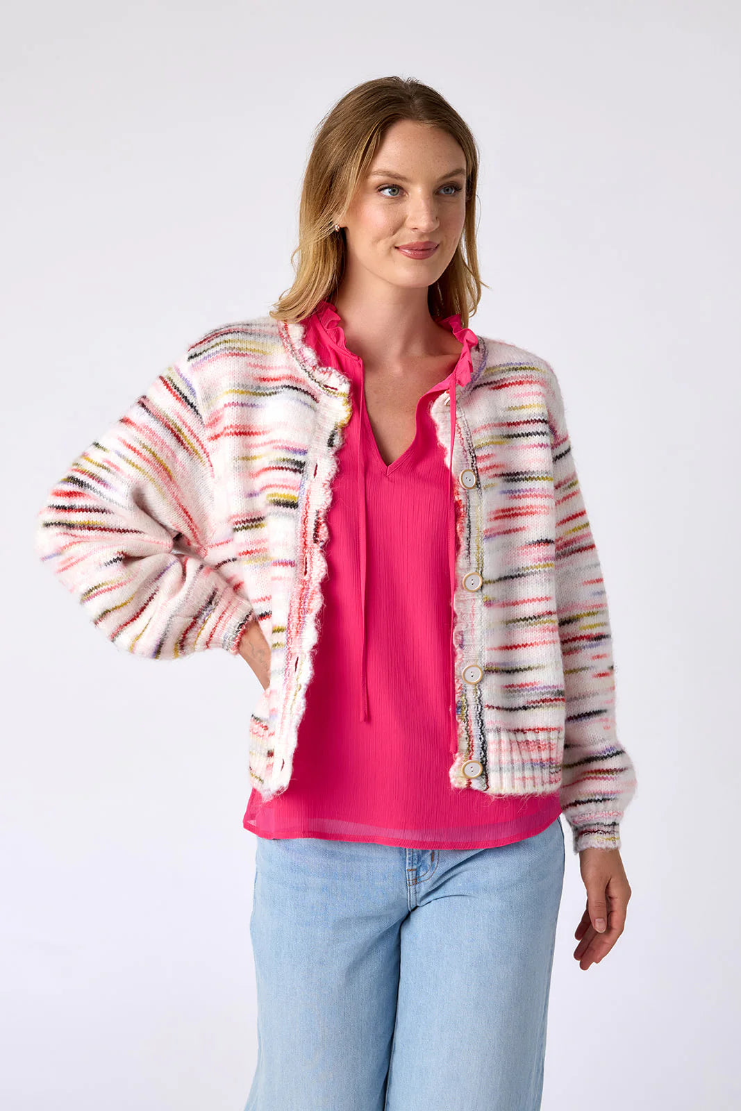 colson cardigan in spring haze