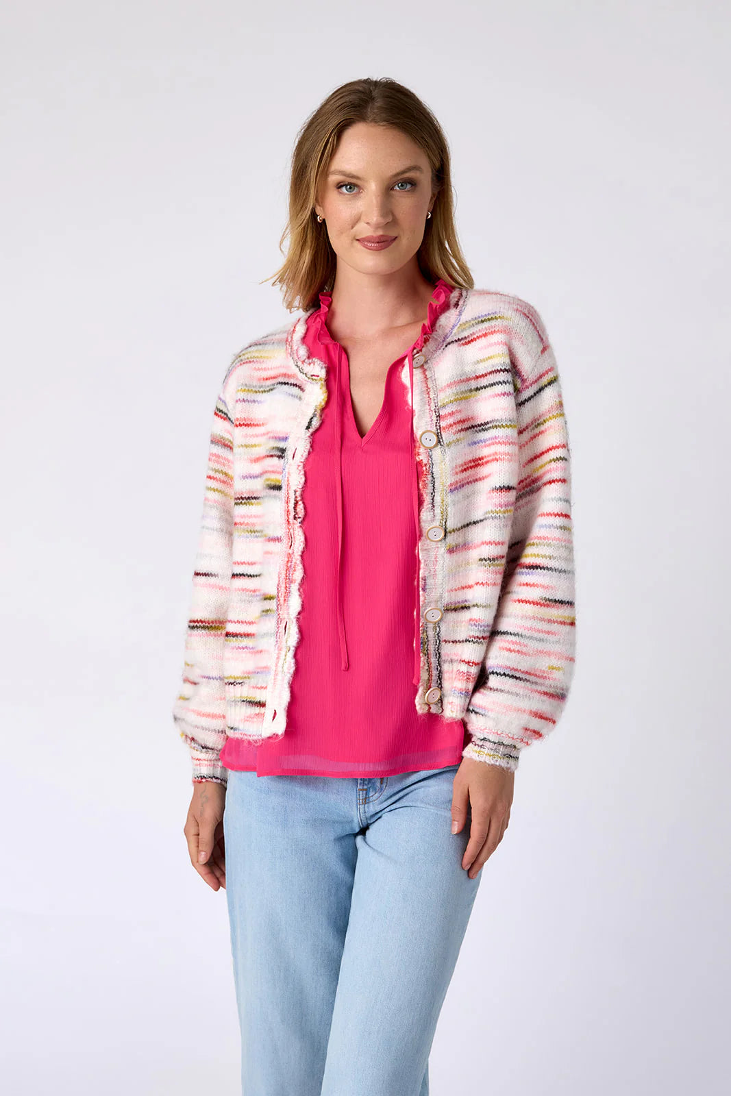 colson cardigan in spring haze