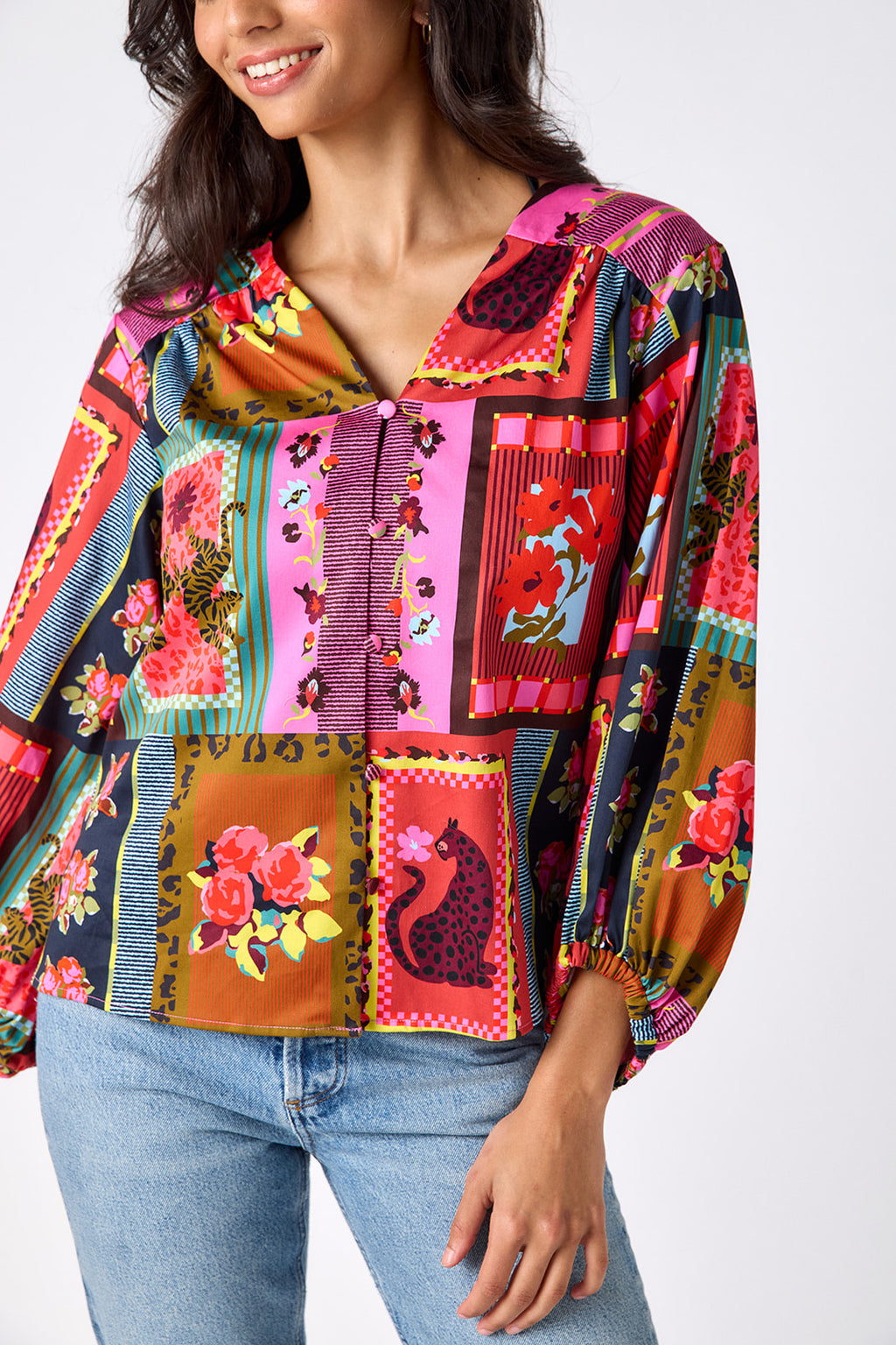 nellie blouse in vintage vignette