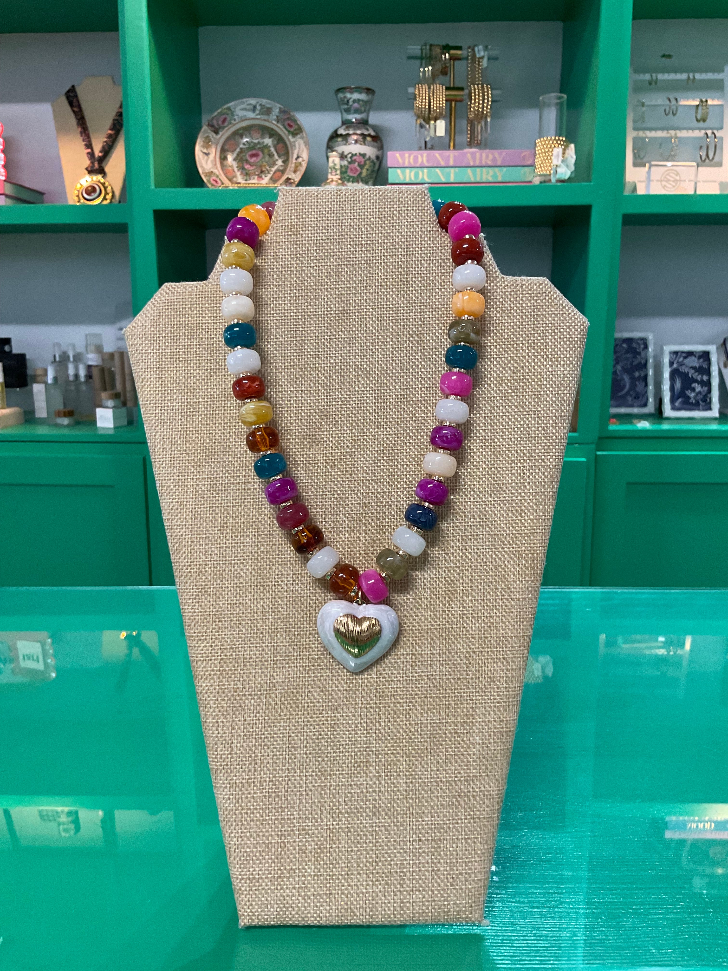 charm beaded necklace