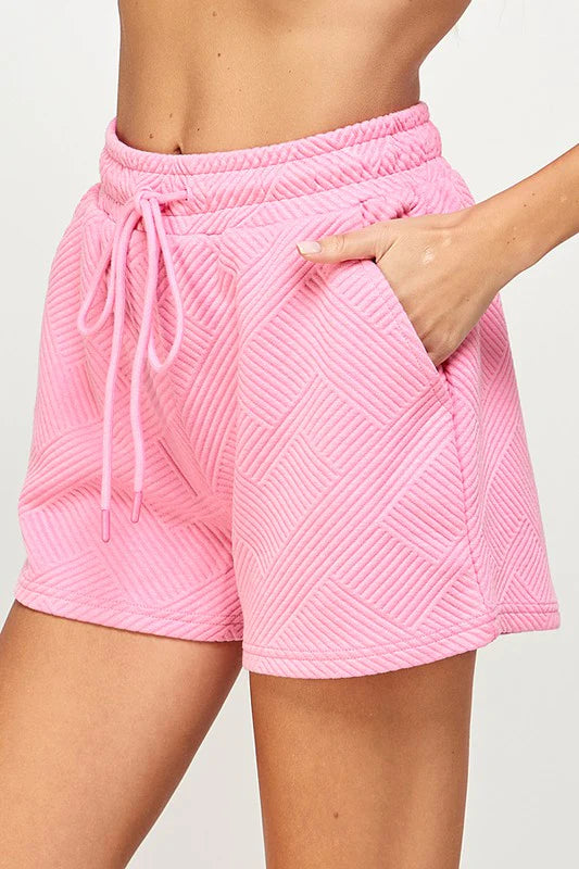 hamptons textured knit shorts