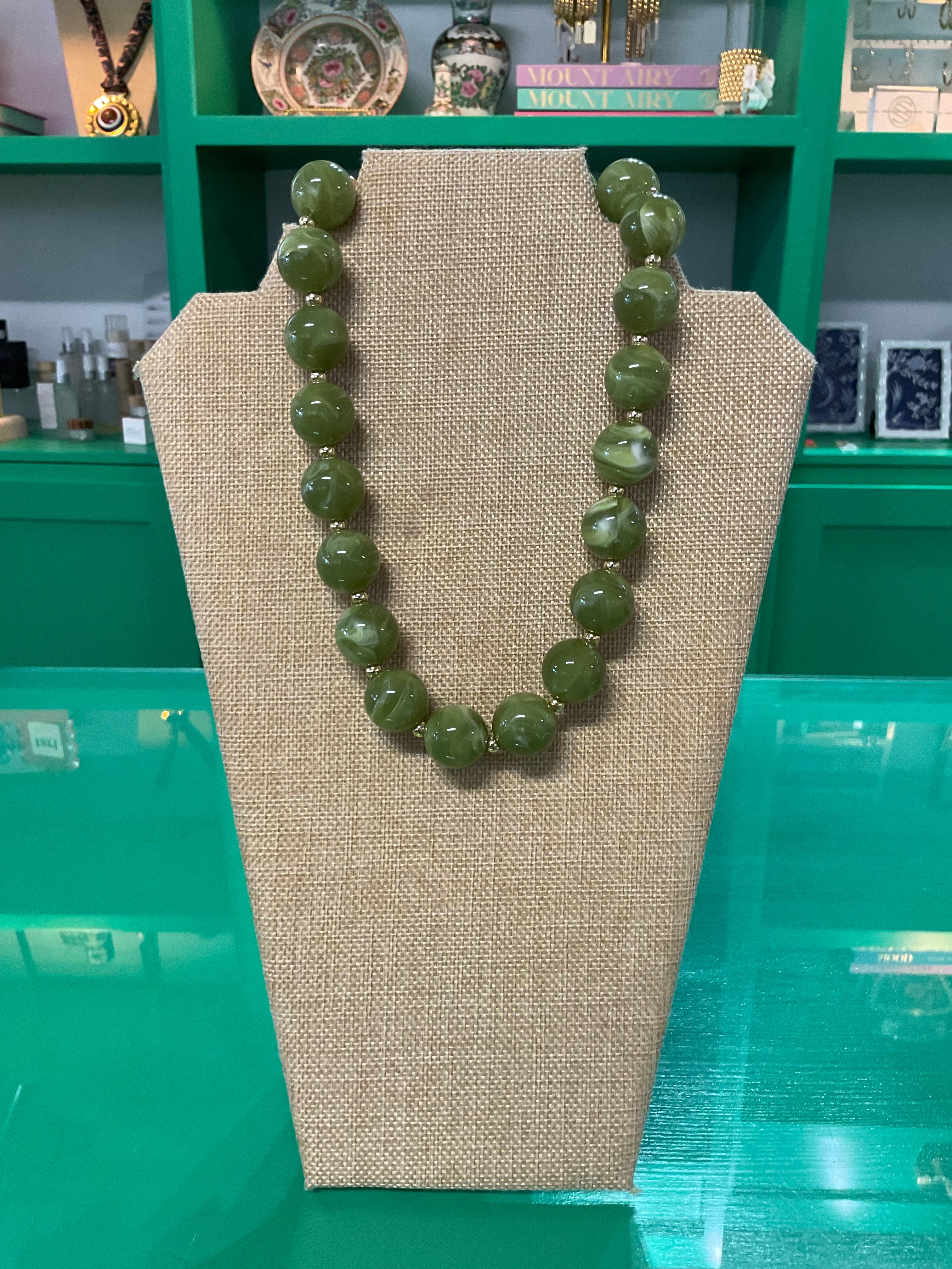 fall bauble beaded necklace