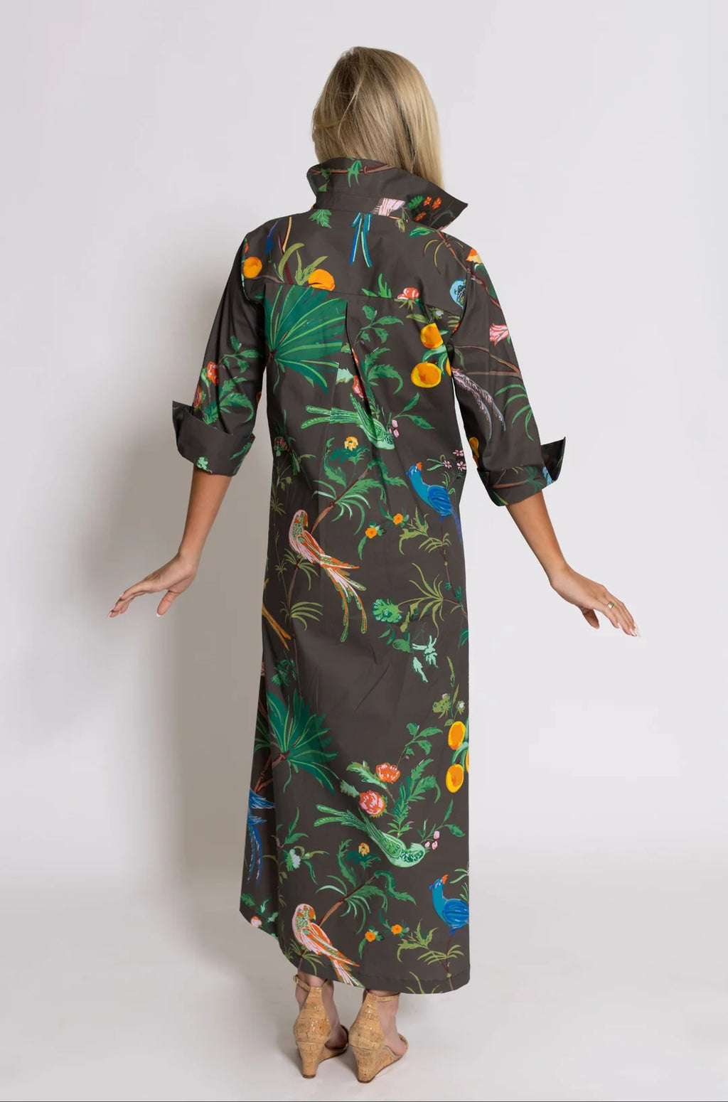 Feather Frolic ruthie shirt dress long