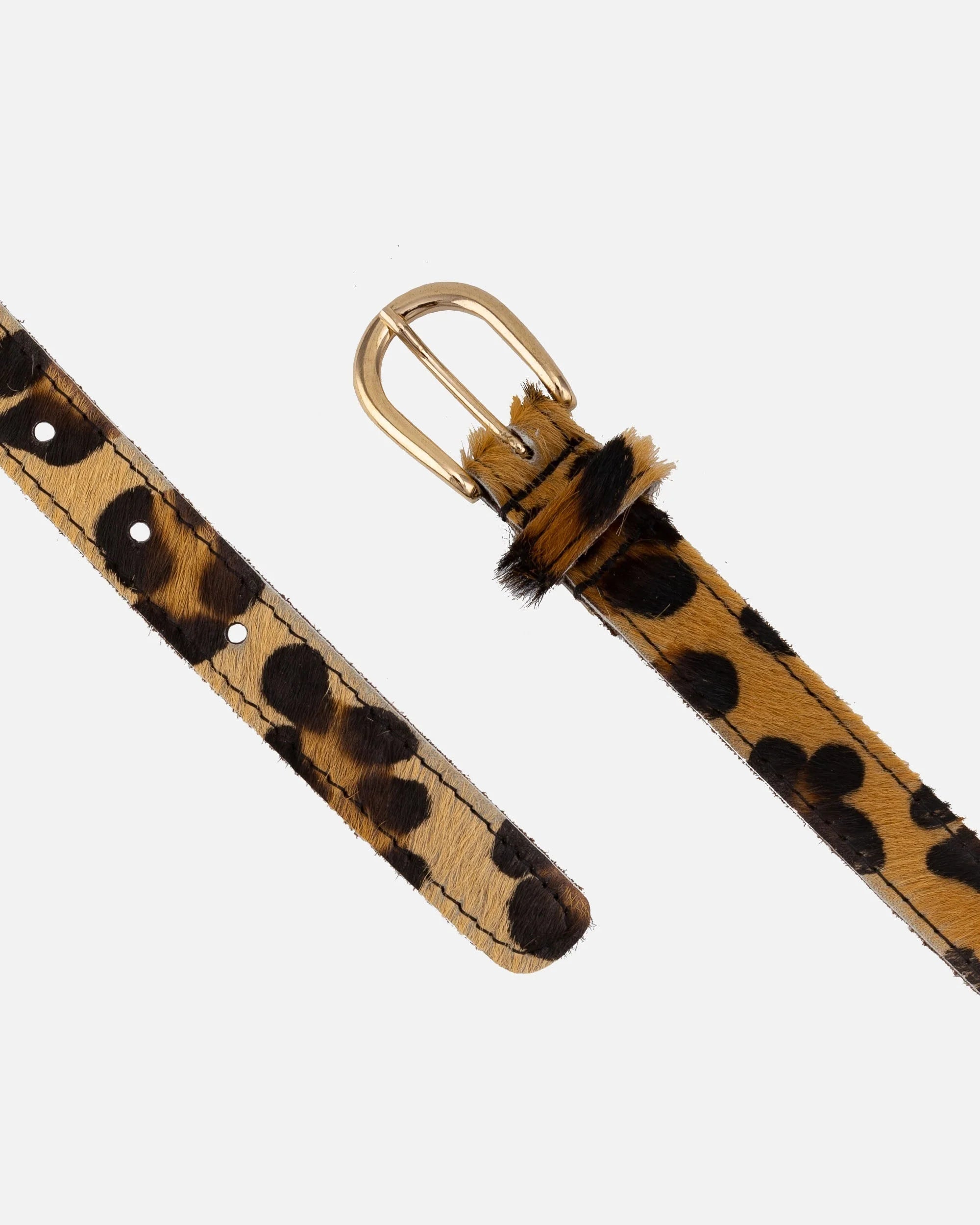 dania cow hair leather belt in leopard