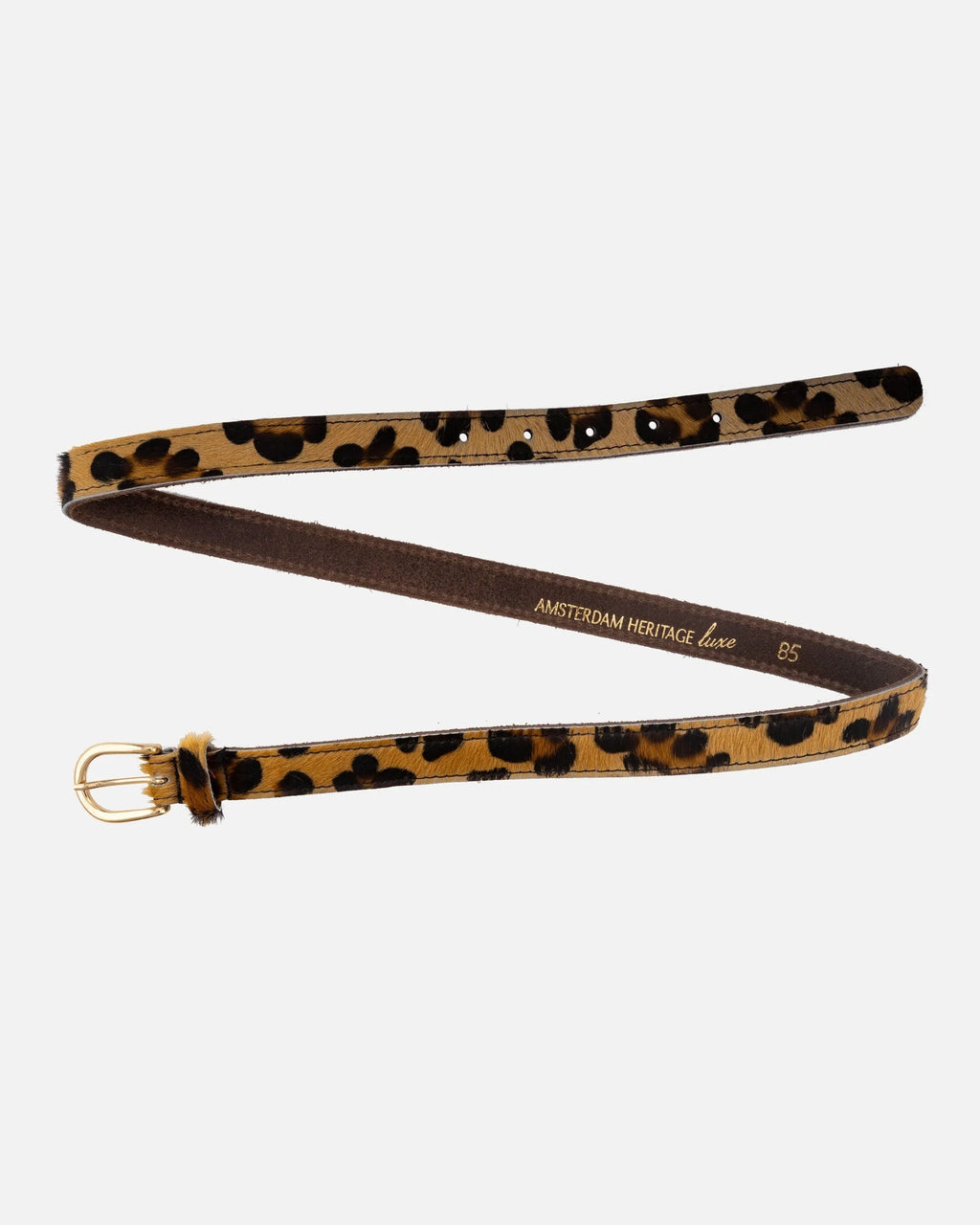 dania cow hair leather belt in leopard