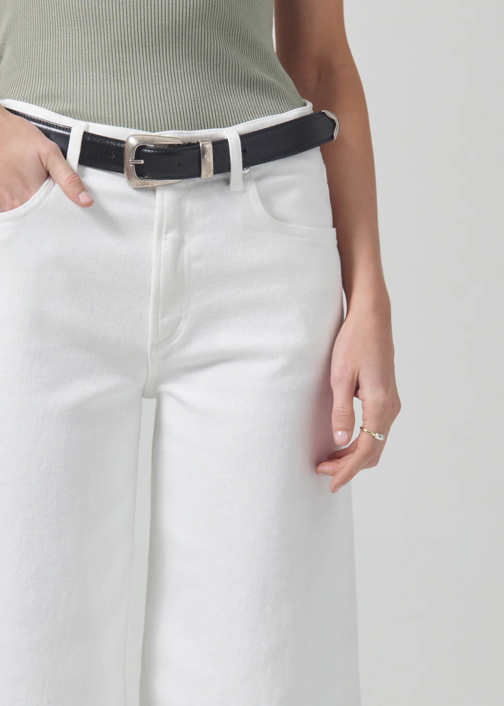 lyra crop wide leg white