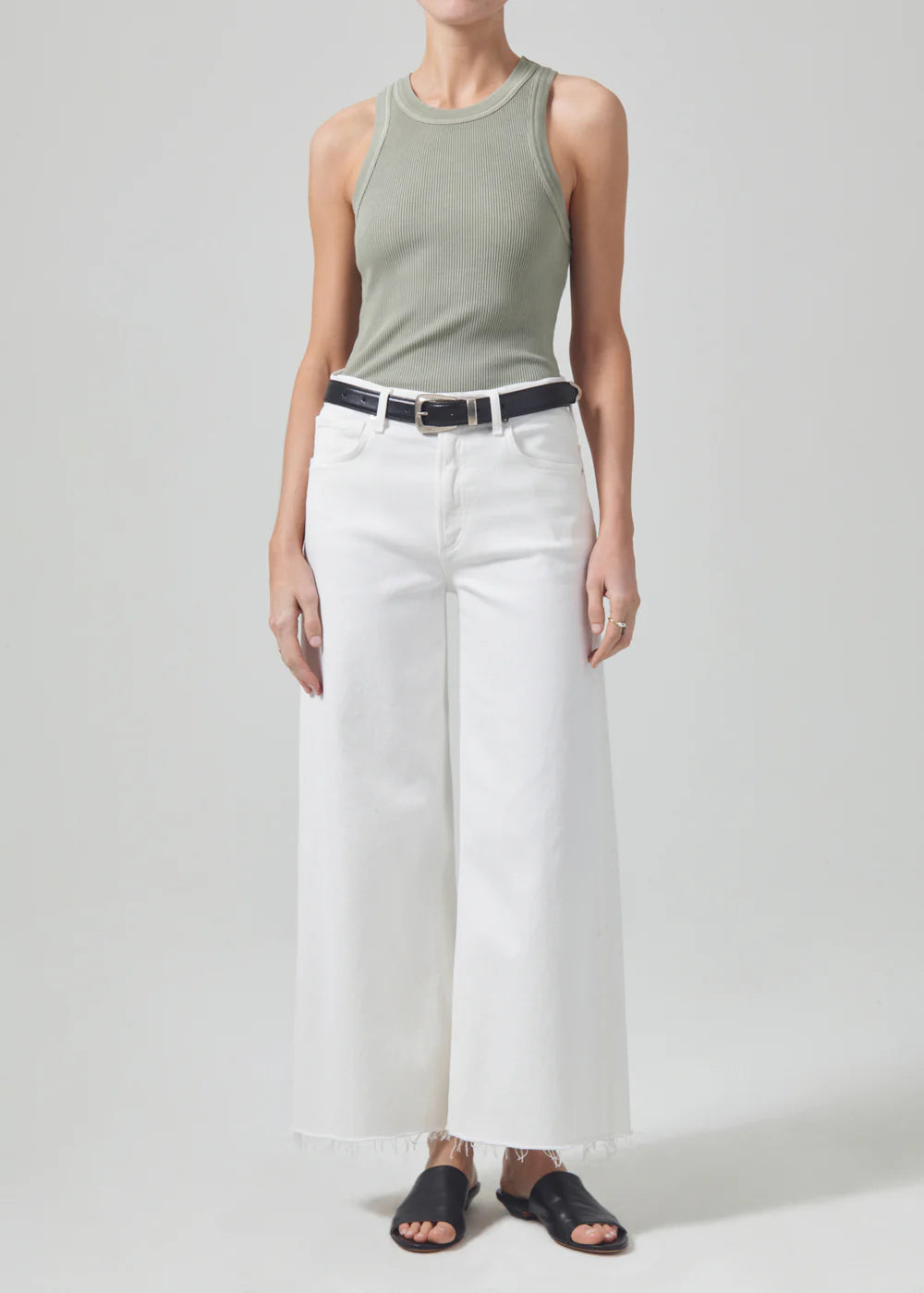 lyra crop wide leg white