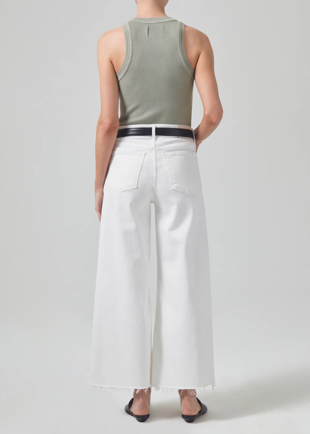 lyra crop wide leg white