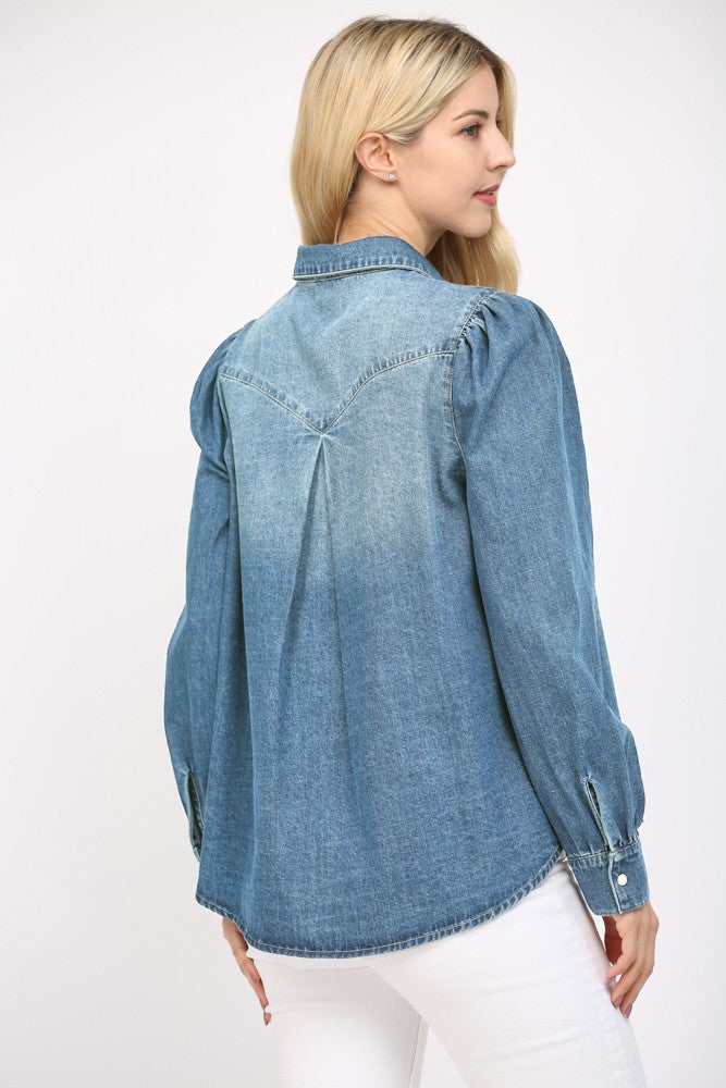 beth denim shirt