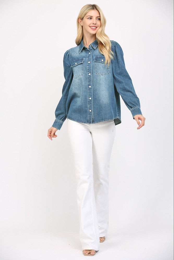 beth denim shirt