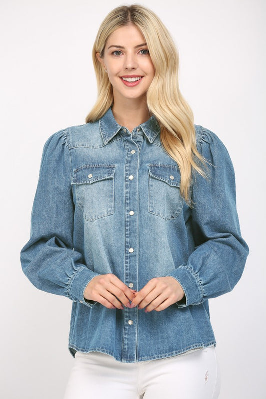 beth denim shirt