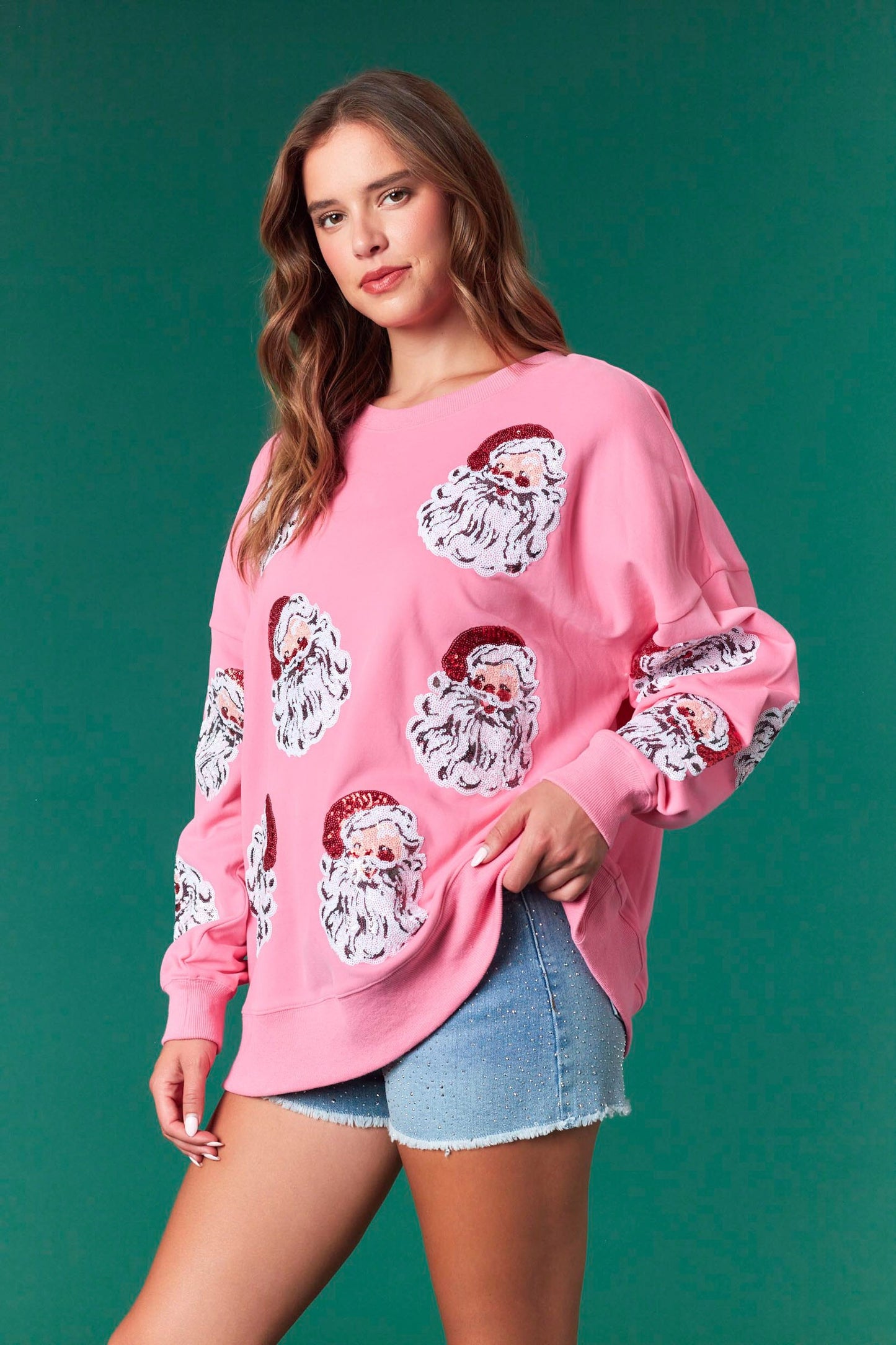 evie santa sweatshirt