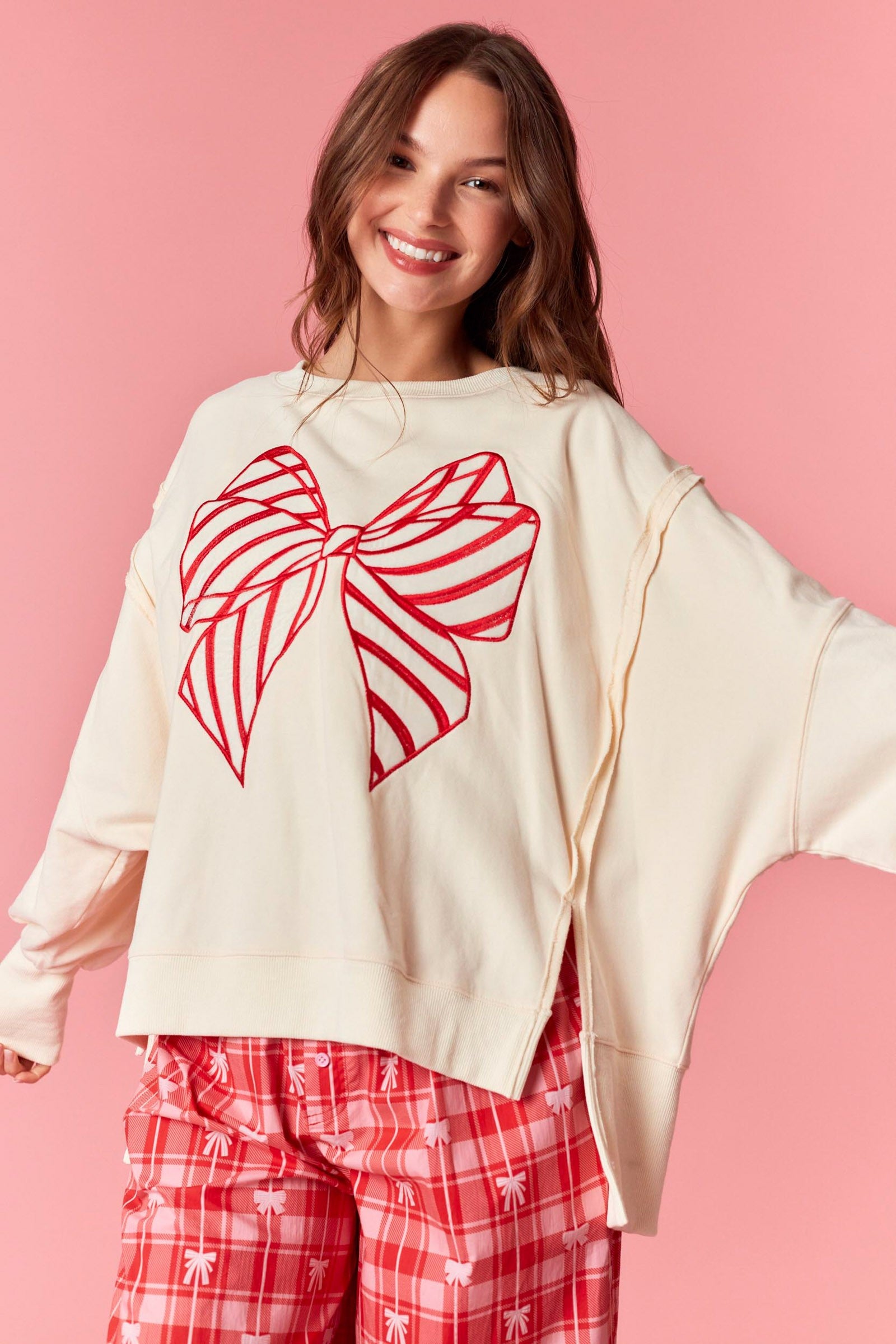 bella bow sweatshirt
