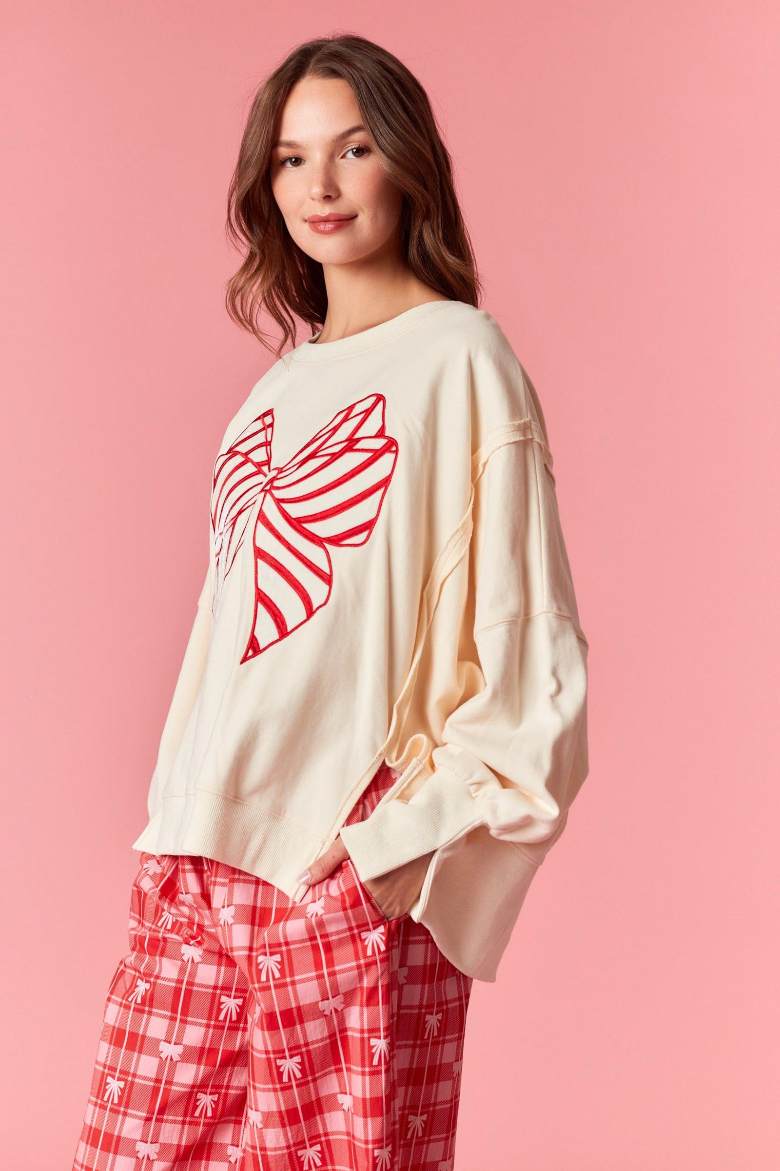 bella bow sweatshirt