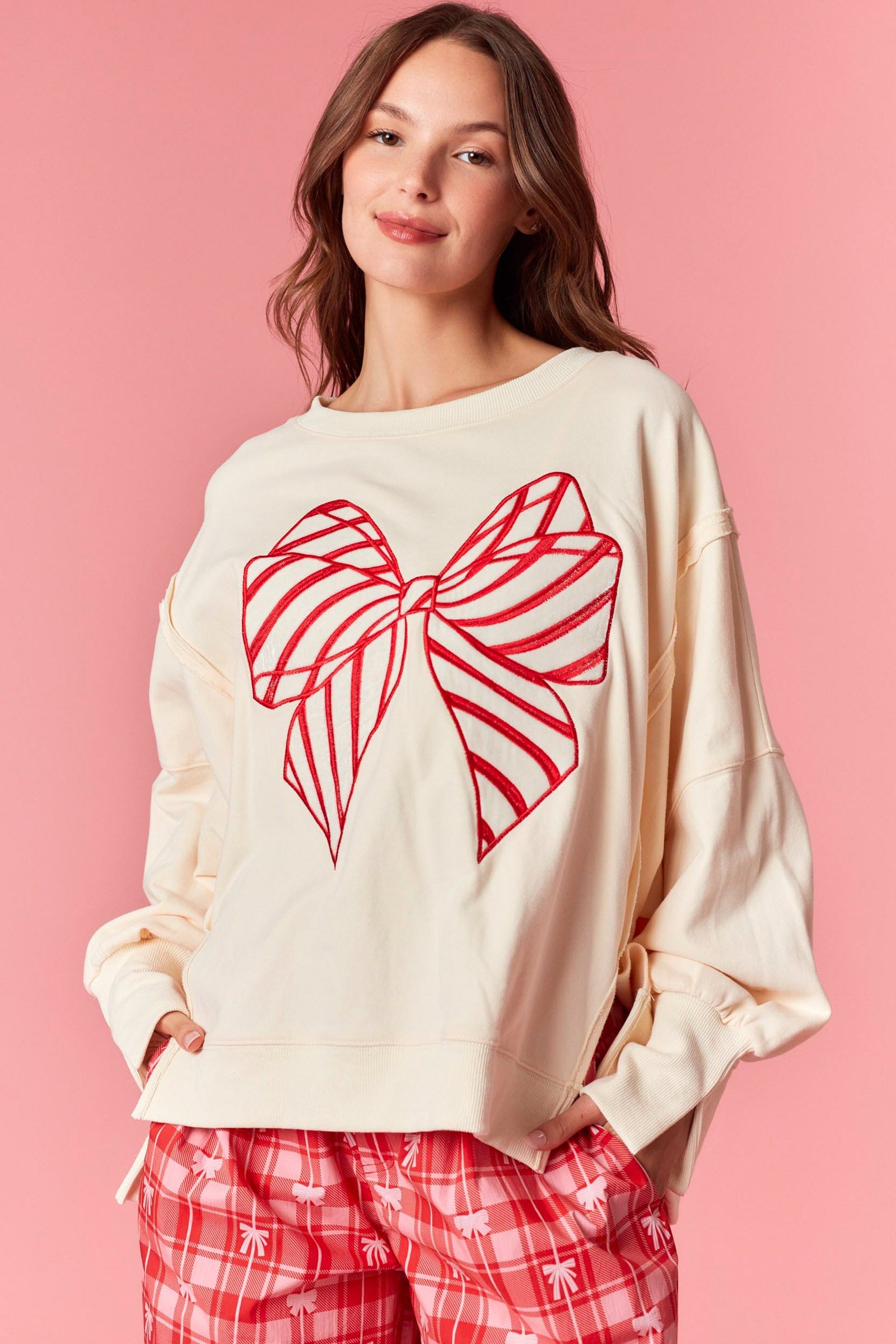 bella bow sweatshirt