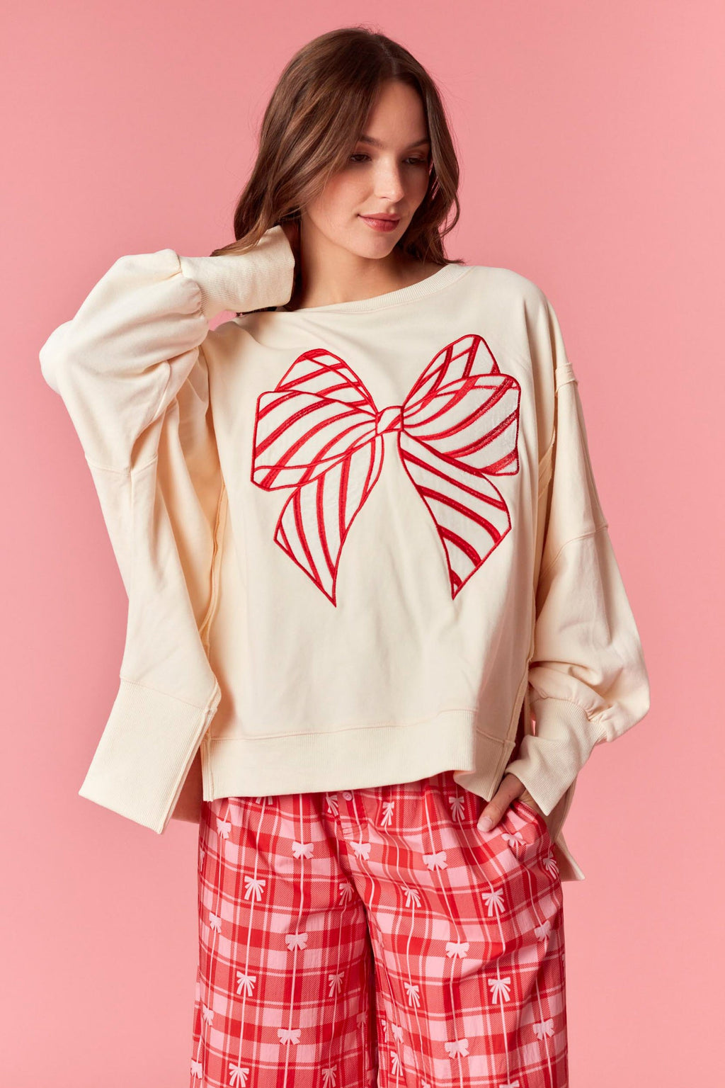 bella bow sweatshirt