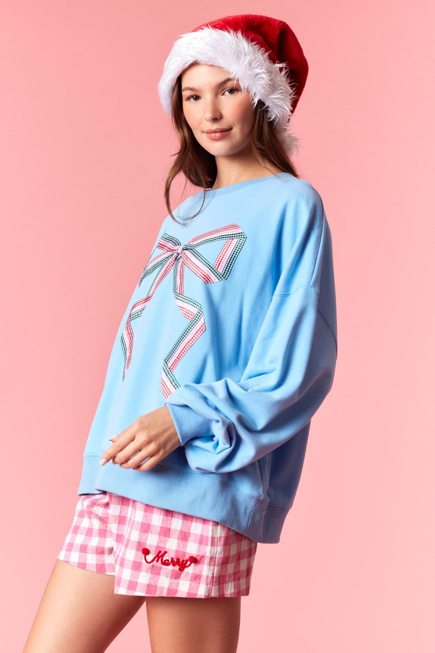 pearl bow sweatshirt