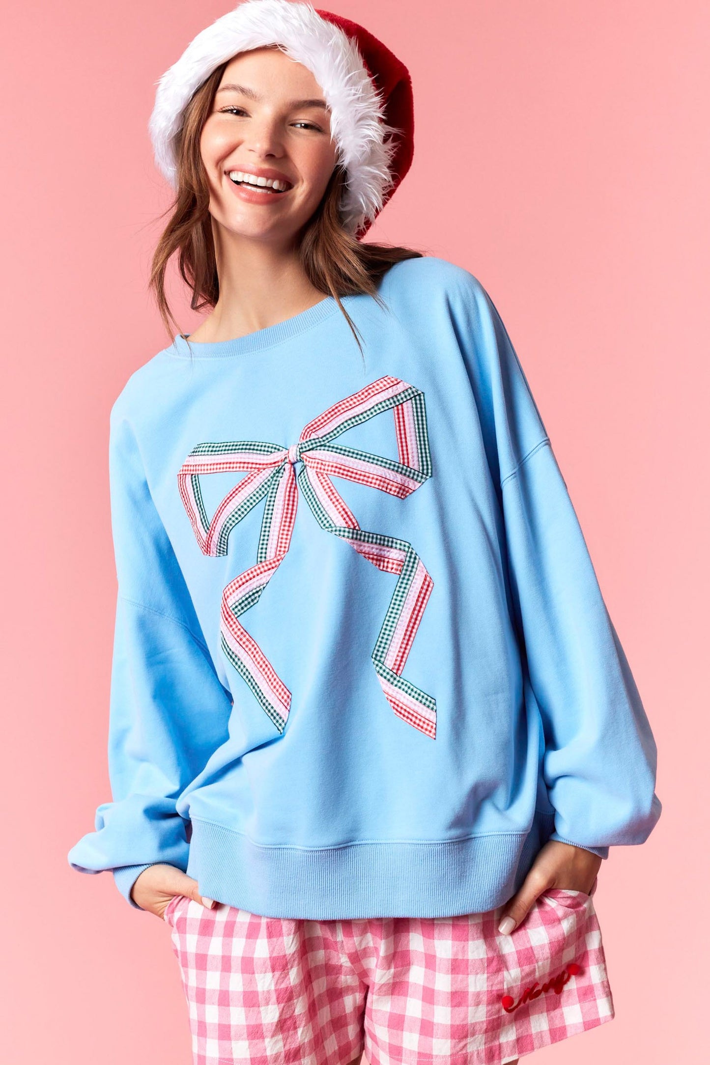 pearl bow sweatshirt