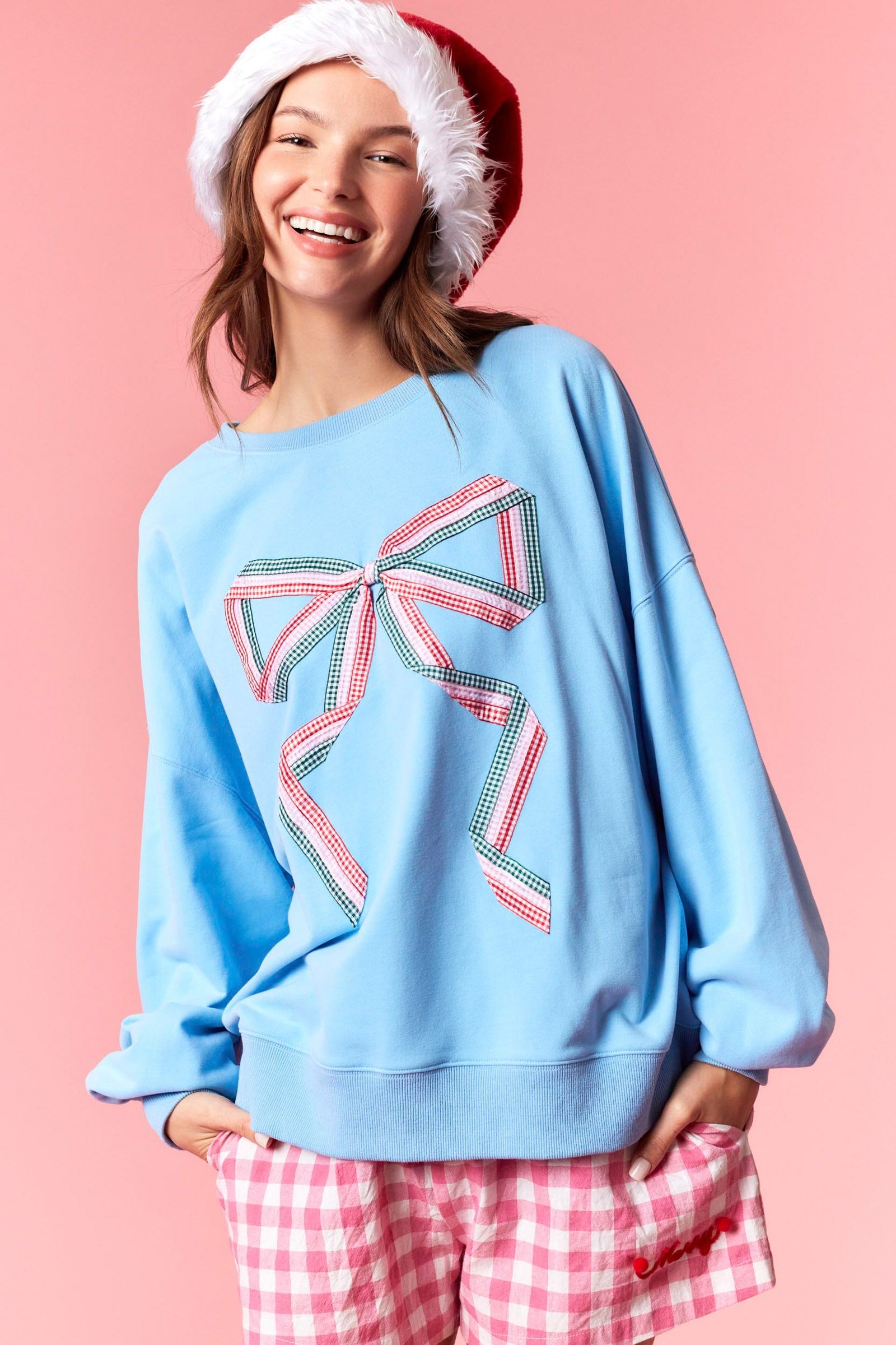 pearl bow sweatshirt