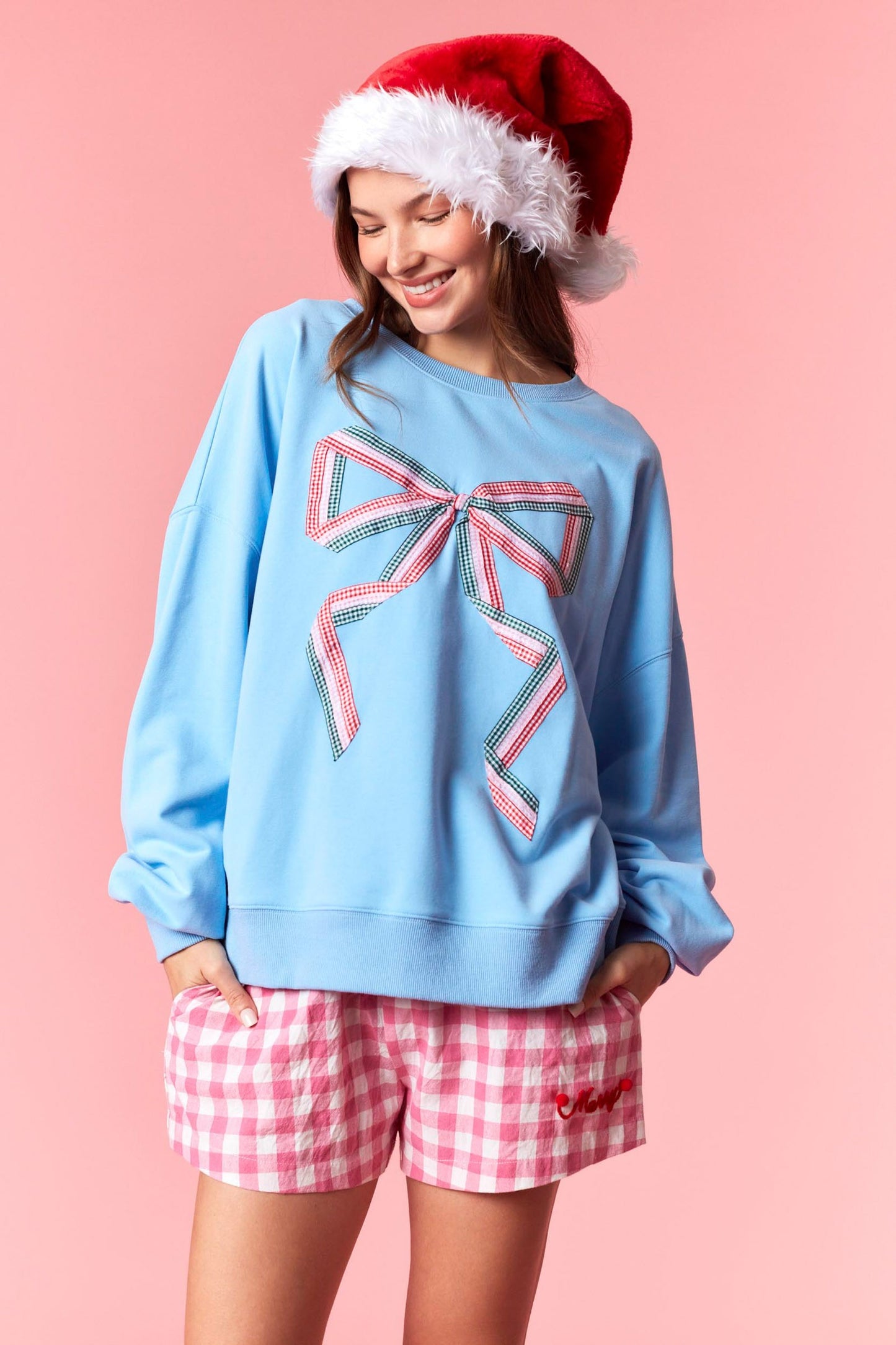pearl bow sweatshirt