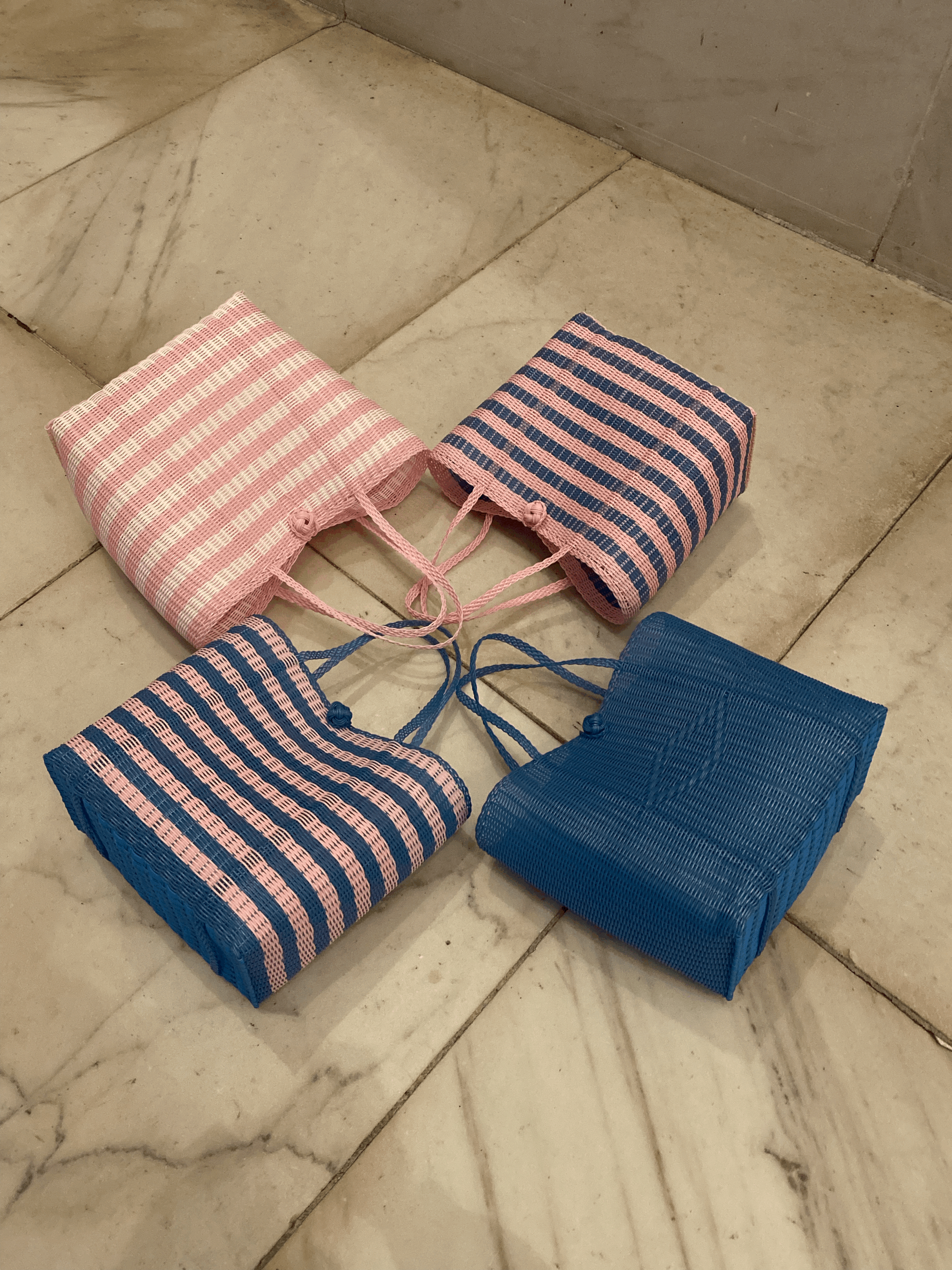 Heavy Load | Lined Paper Stripe in Baby Pink / White