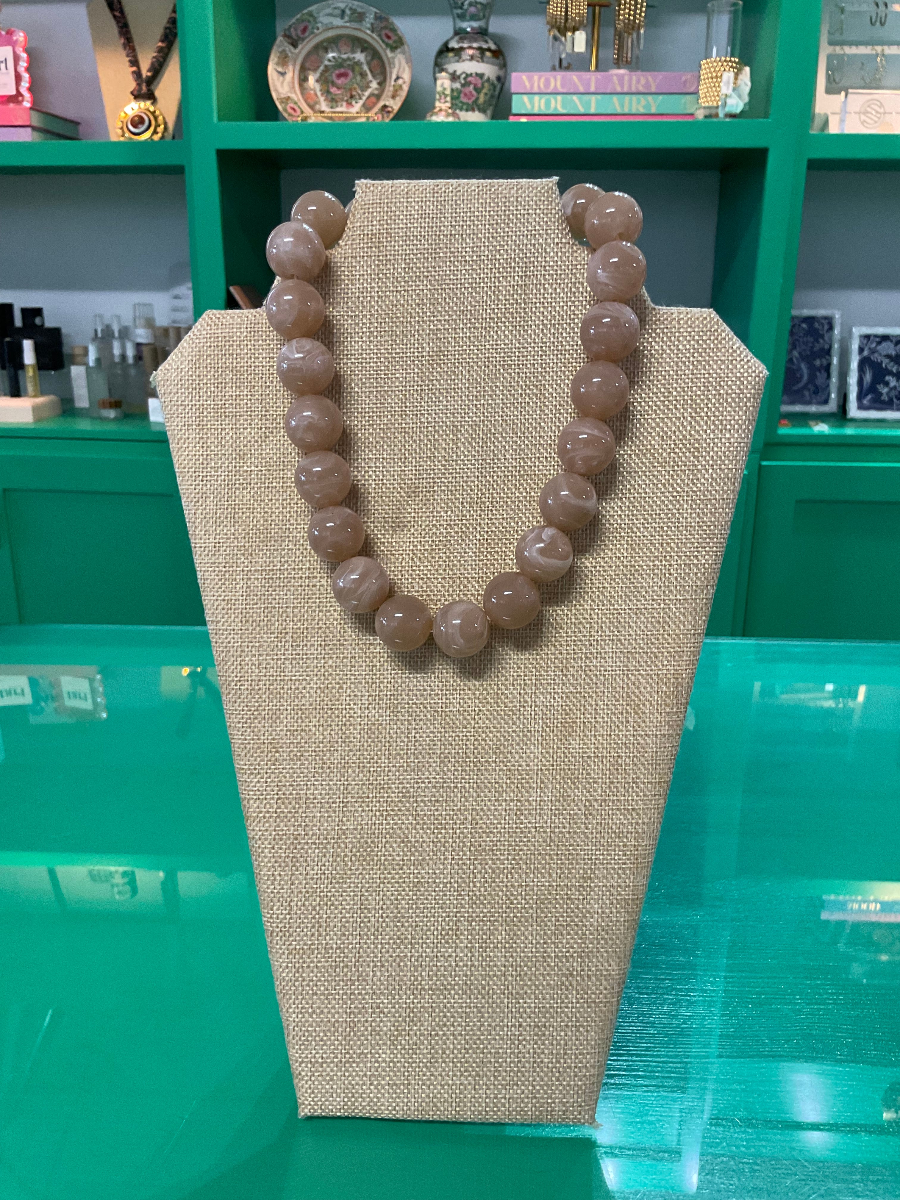 fall bauble beaded necklace