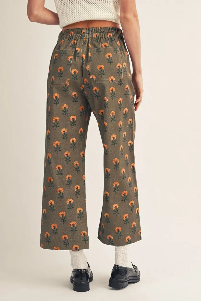 olea block print pants