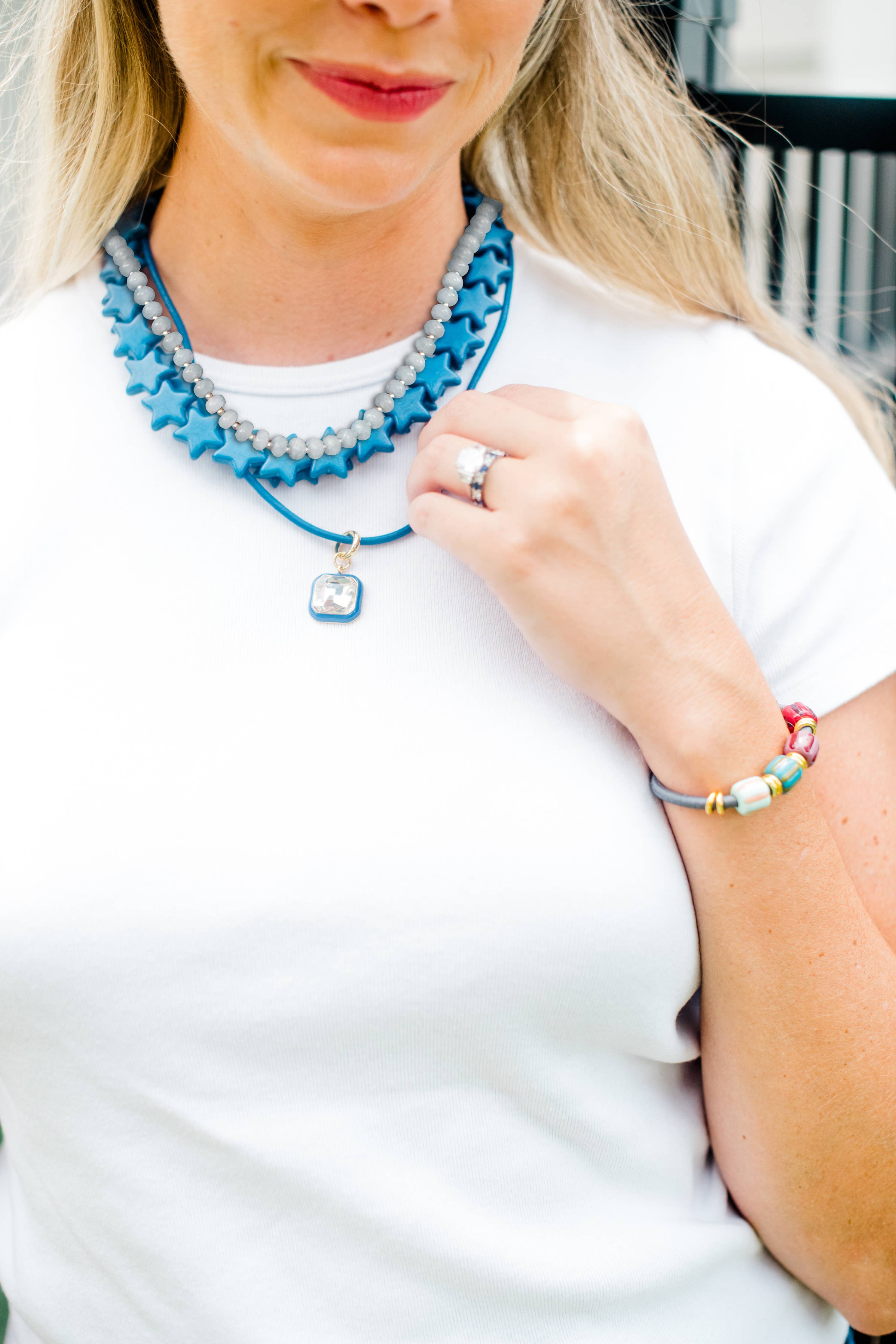 Star Necklace - Small - Dusty Blue