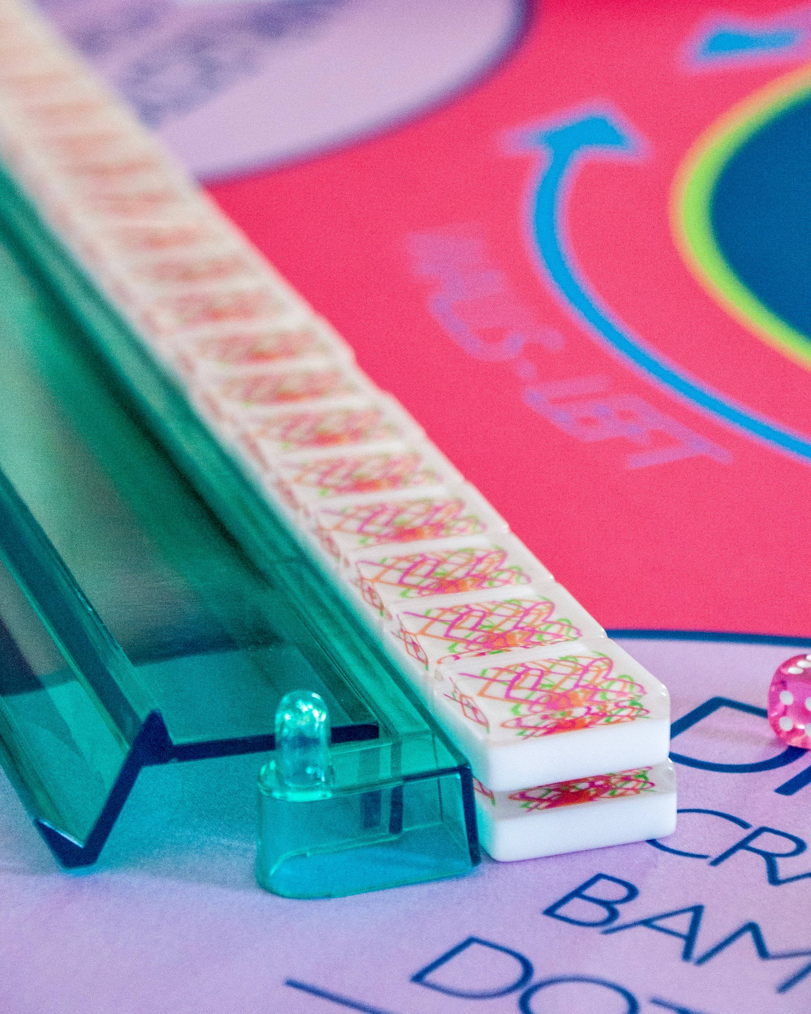 multi color acrylic rack and pusher set