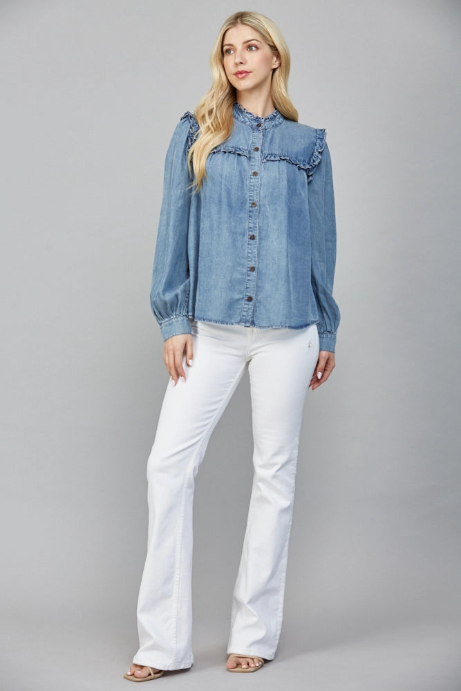 bella denim top