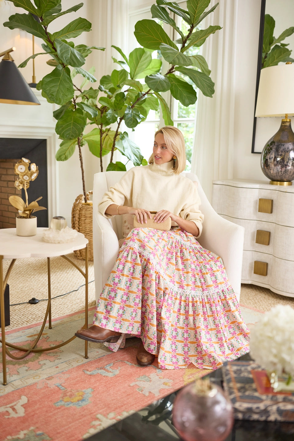 triple tiered skirt begonia