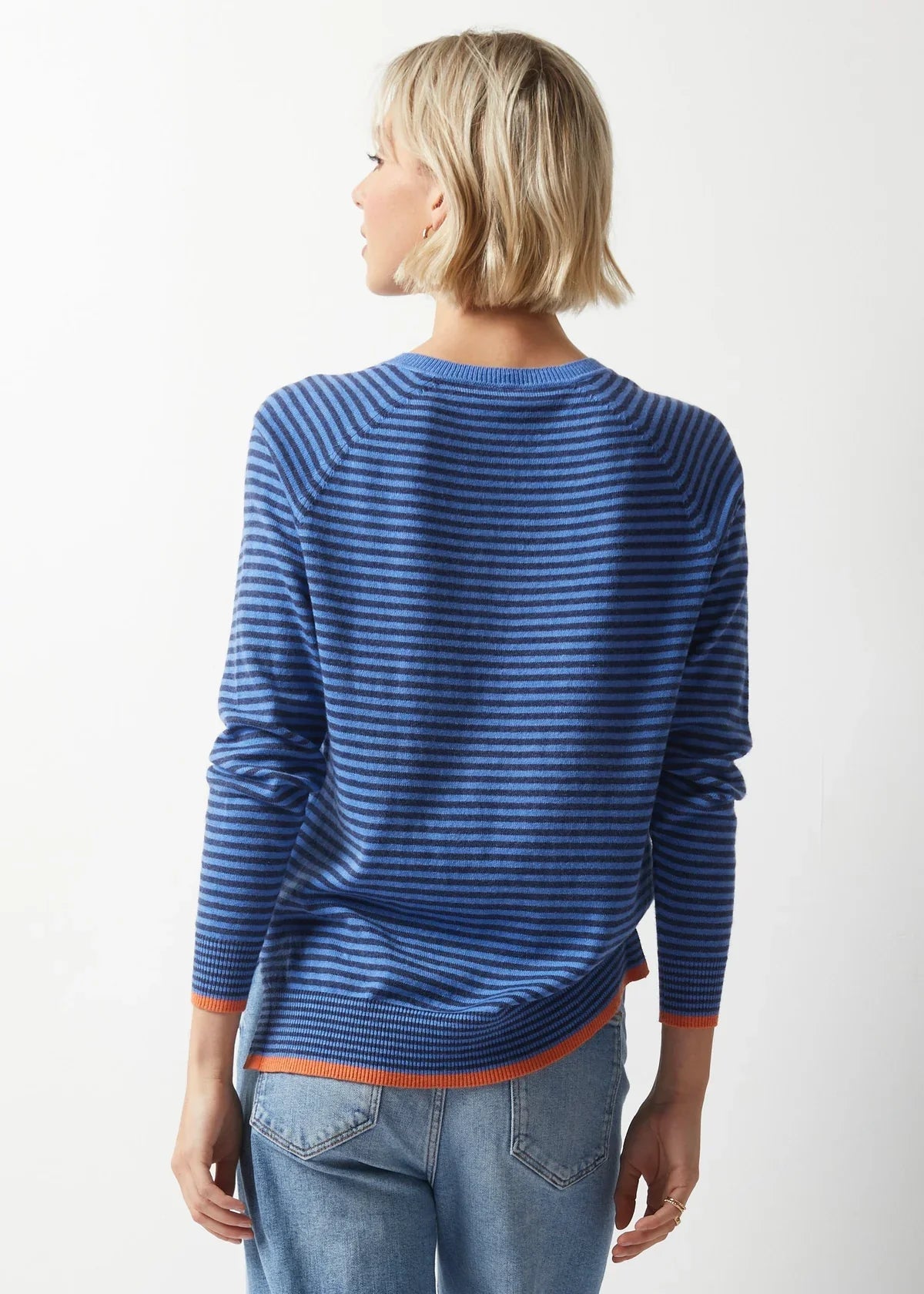 essential stripe v neck sweater