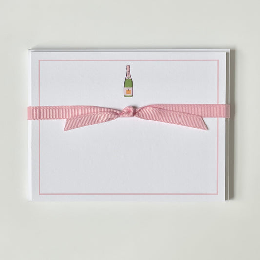 pink veuve notecards