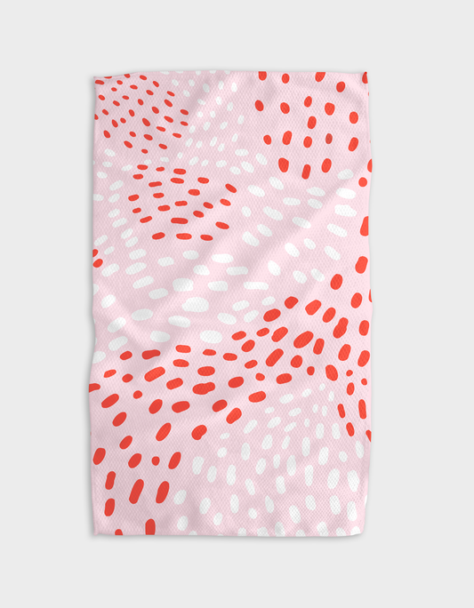 Pink Polka Tea Towel