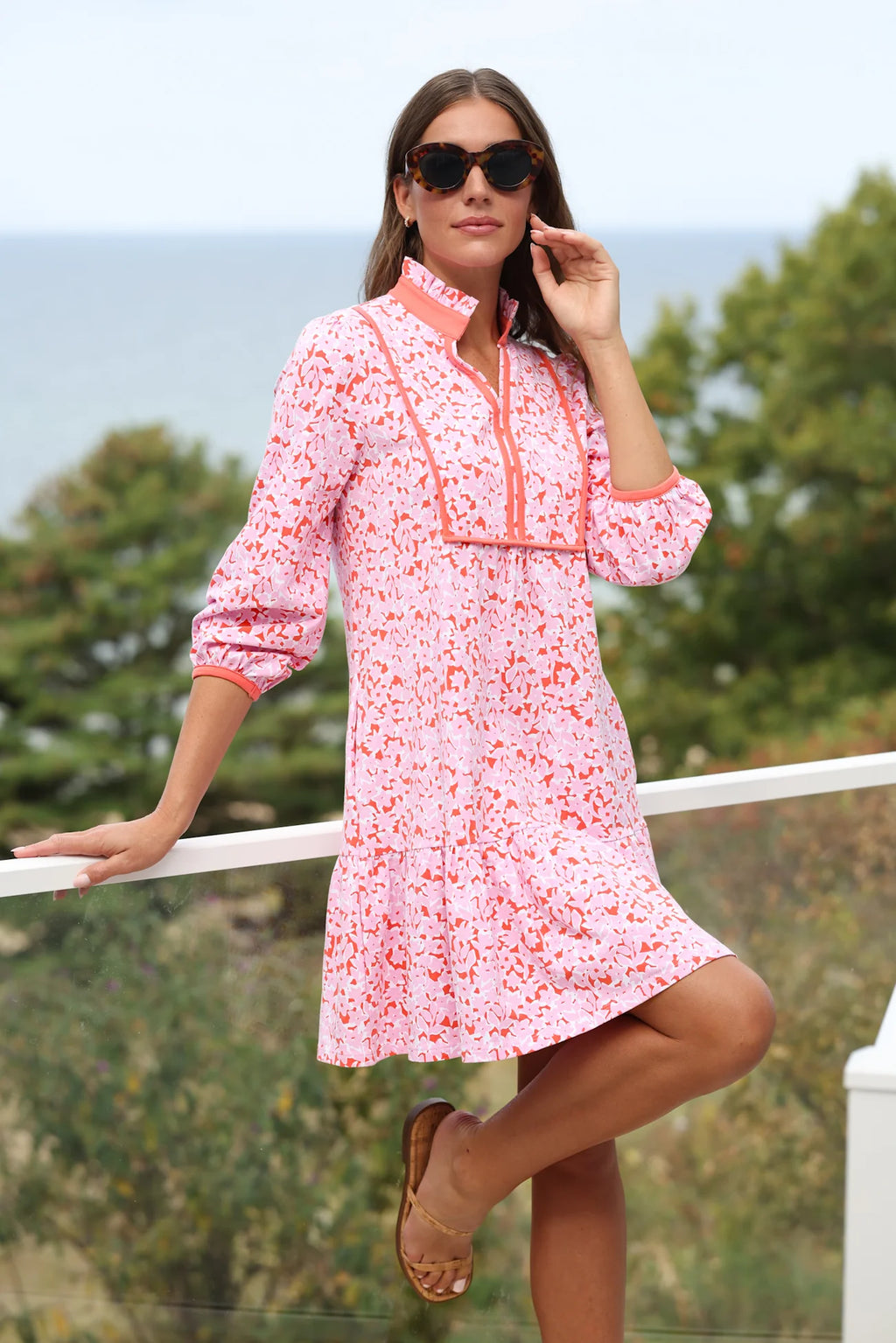 katie dress pink bouquet