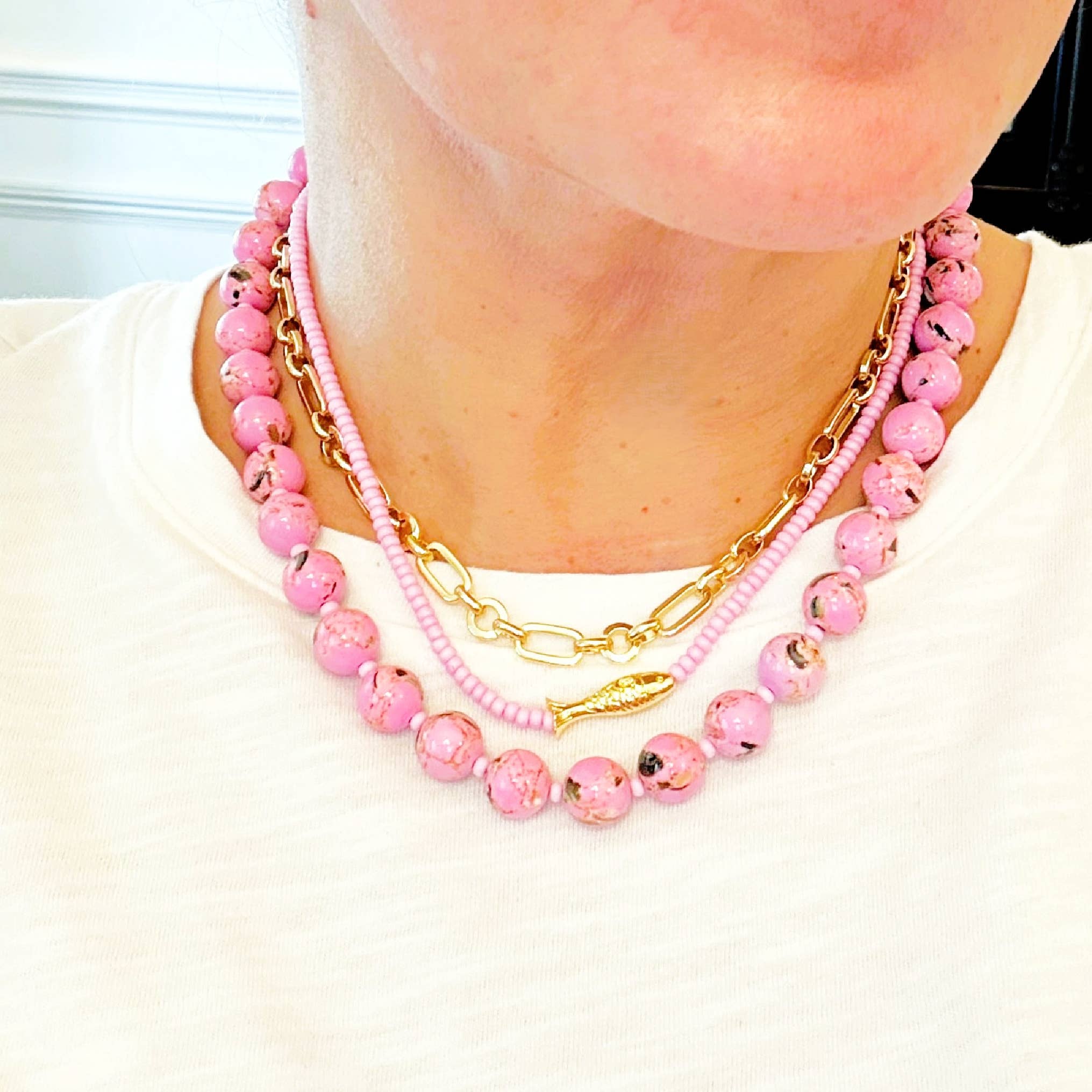 Lucky Fish Beaded Necklace