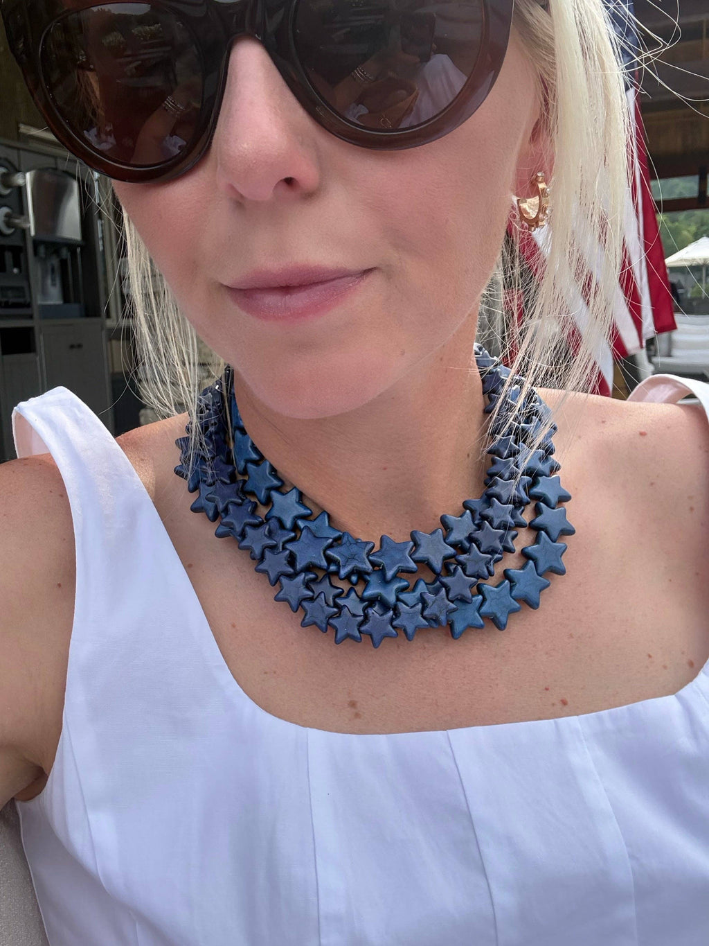Star Necklace - Large - Navy