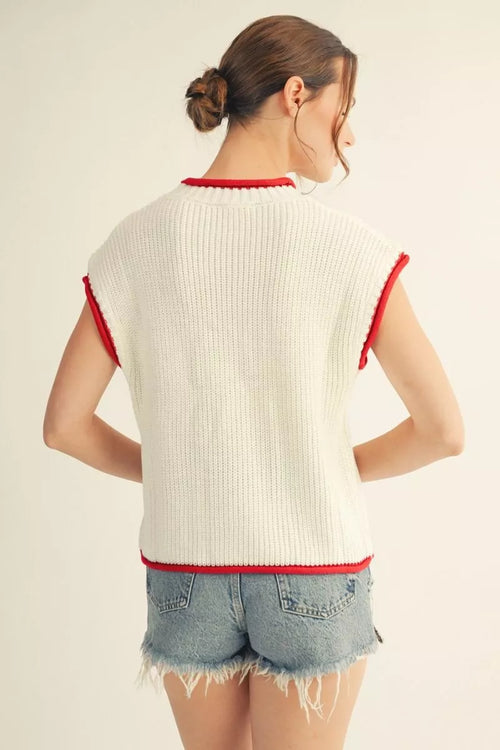 americana sleeveless sweater