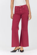 fiona high rise wide leg jeans tibetan red