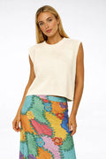 laura sleeveless sweater - cream