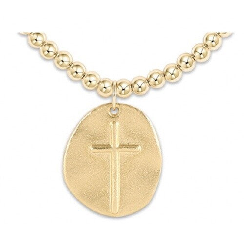 classic gold 4mm bead bracelet inspire gold charm